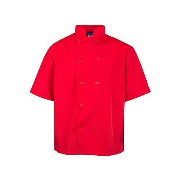 Kng XL Lightweight Short Sleeve Red Chef Coat 2578REDXL